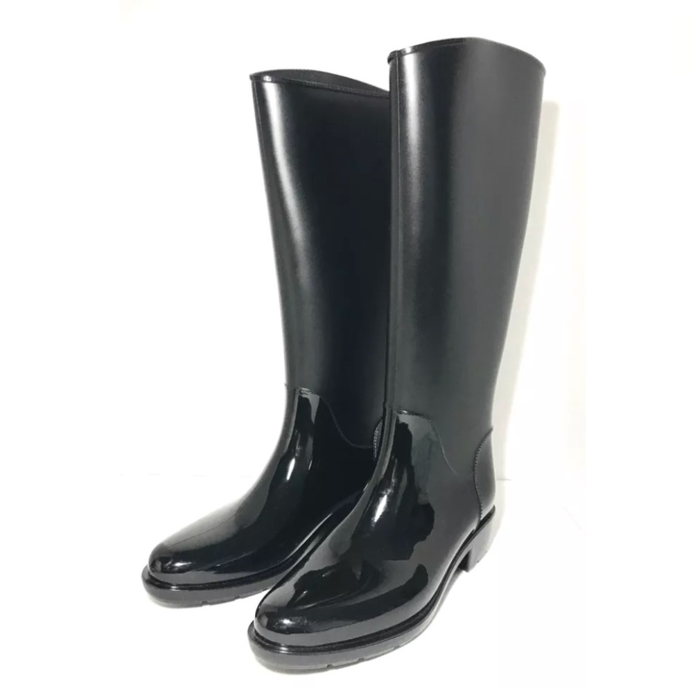SAM EDELMAN Sydney Rubber Rain Black Tall Boot 9 M - Picture 1 of 8